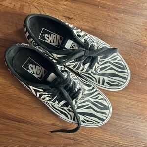 Vans Zebra Print Shoes - Black and White
